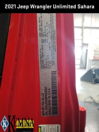 2021 Jeep Wrangler Unlimited Sahara 4x4