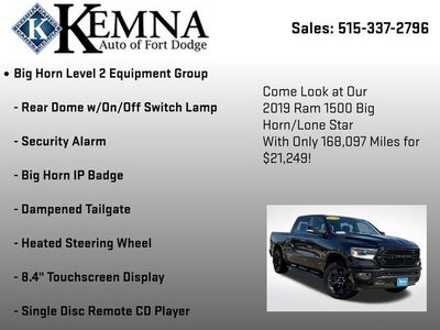 2019 RAM 1500 Big Horn/Lone Star Crew Cab 4x4 5'7" Box
