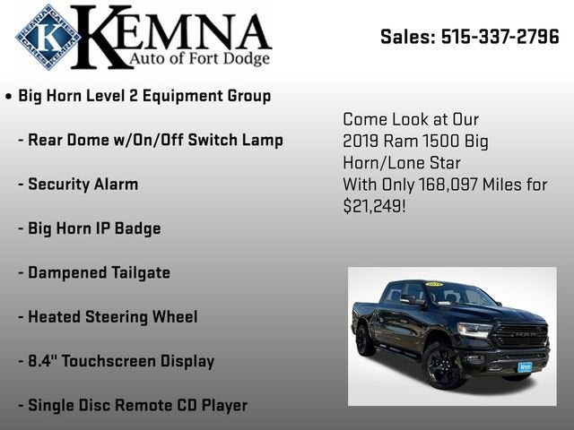 2019 RAM 1500 Big Horn/Lone Star Crew Cab 4x4 5'7" Box