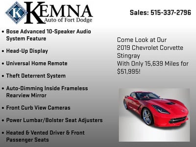 2019 Chevrolet Corvette Stingray 2LT