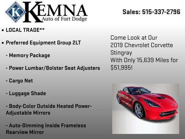 2019 Chevrolet Corvette Stingray 2LT