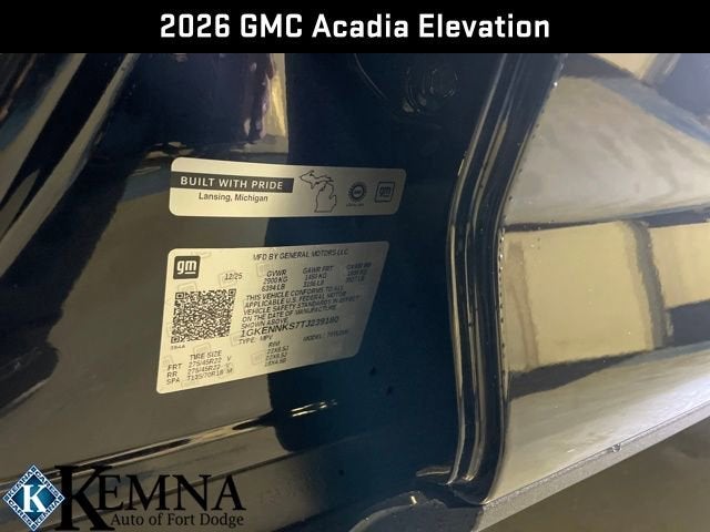2026 GMC Acadia Elevation