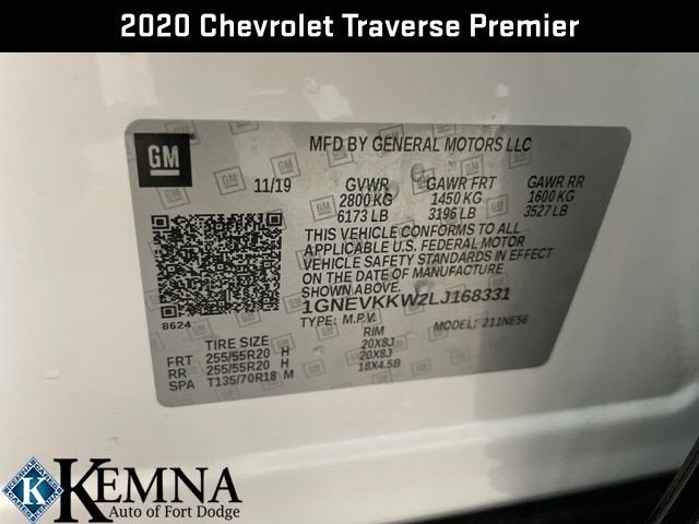 2020 Chevrolet Traverse Premier