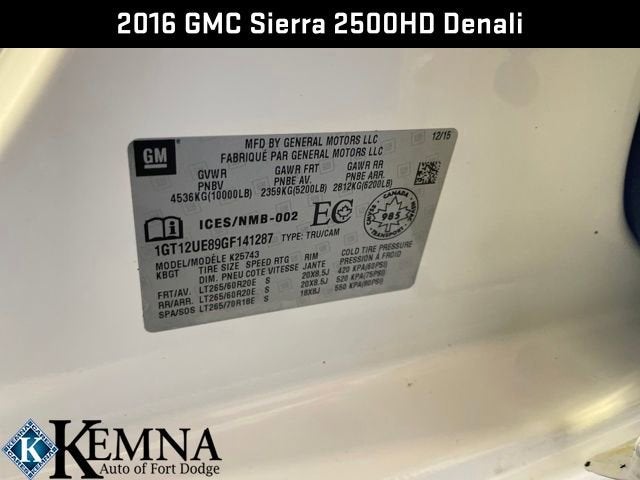 2016 GMC Sierra 2500 HD Denali