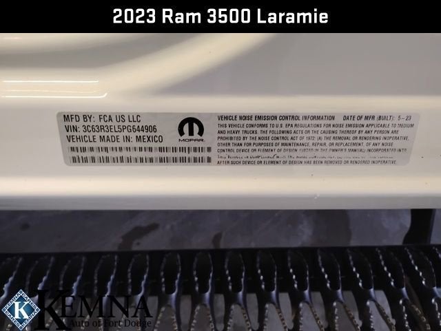 2023 RAM 3500 Laramie Crew Cab 4x4 6'4" Box