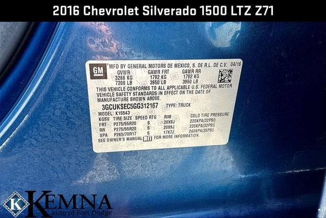 2016 Chevrolet Silverado 1500 LTZ