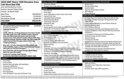 2026 GMC Sierra 1500 Elevation
