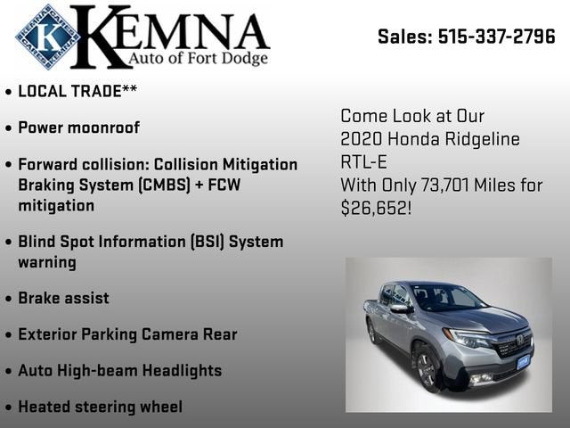 2020 Honda Ridgeline RTL-E