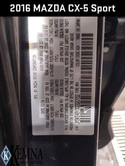 2016 Mazda Mazda CX-5 Sport