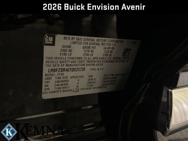2026 Buick Envision Avenir