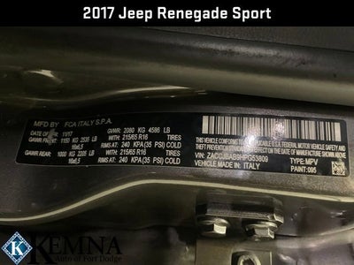 2017 Jeep Renegade Sport 4x4