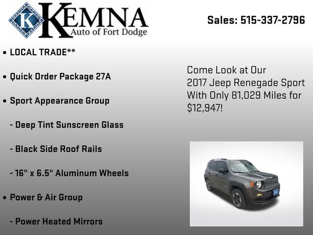 2017 Jeep Renegade Sport 4x4
