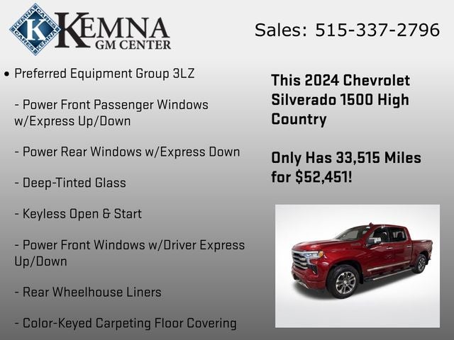 2024 Chevrolet Silverado 1500 4WD Crew Cab Short Bed High Country