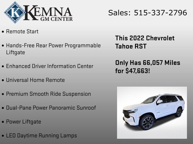 2022 Chevrolet Tahoe 4WD RST