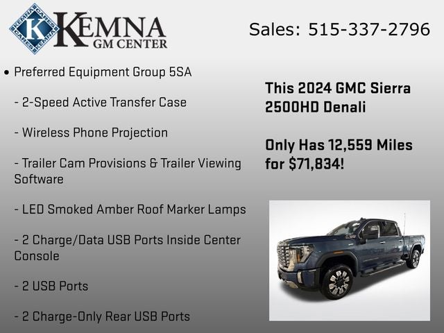 2024 GMC Sierra 2500HD 4WD Crew Cab Standard Bed Denali