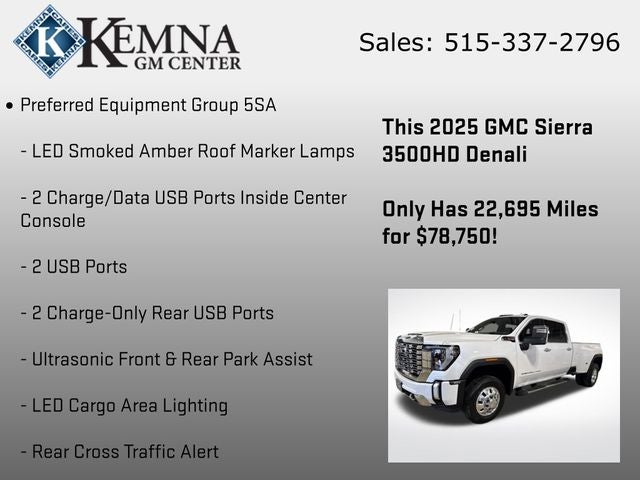 2025 GMC Sierra 3500HD 4WD Crew Cab Long Bed Denali