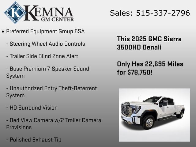 2025 GMC Sierra 3500HD 4WD Crew Cab Long Bed Denali