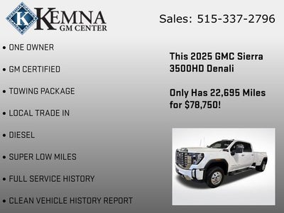 2025 GMC Sierra 3500HD 4WD Crew Cab Long Bed Denali