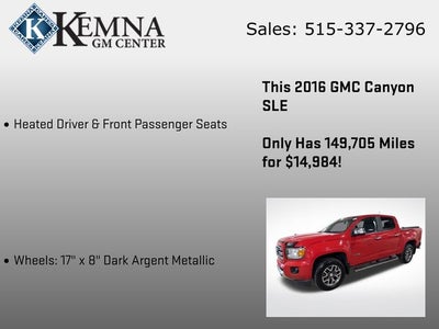 2016 GMC Canyon SLE