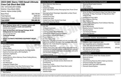 2023 GMC Sierra 1500 4WD Crew Cab Short Box Denali Ultimate