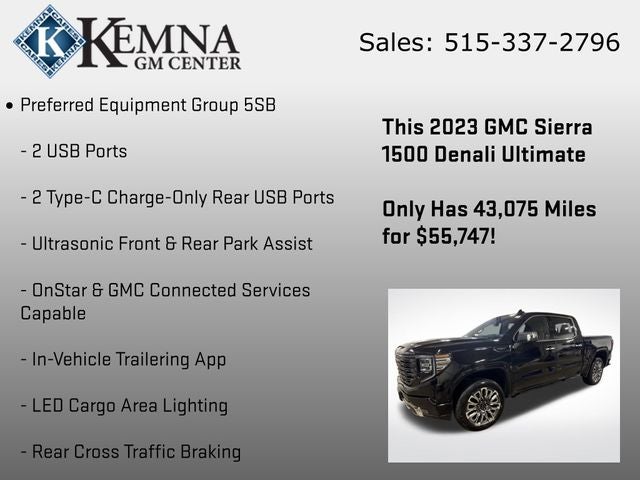 2023 GMC Sierra 1500 4WD Crew Cab Short Box Denali Ultimate