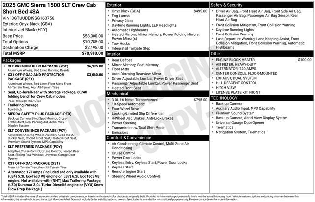 2025 GMC Sierra 1500 4WD Crew Cab Short Box SLT