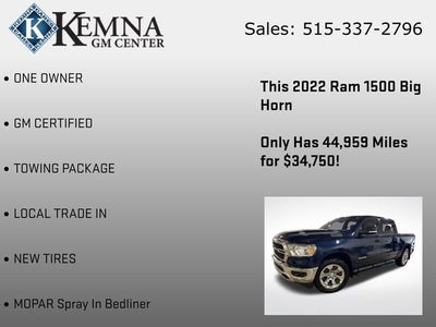 2022 RAM 1500 Big Horn Crew Cab 4x4 5'7" Box