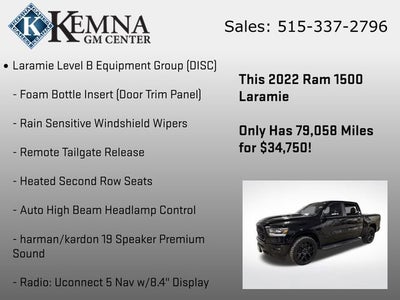 2022 RAM 1500 Laramie Crew Cab 4x4 5'7" Box