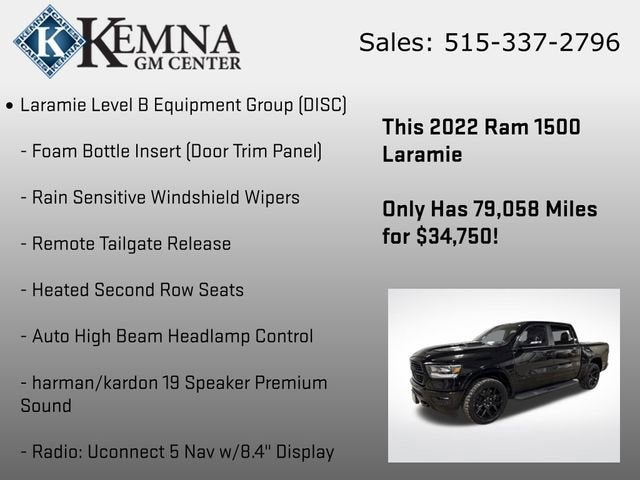 2022 RAM 1500 Laramie Crew Cab 4x4 5'7" Box