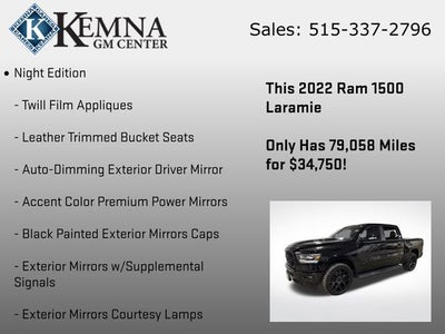 2022 RAM 1500 Laramie Crew Cab 4x4 5'7" Box