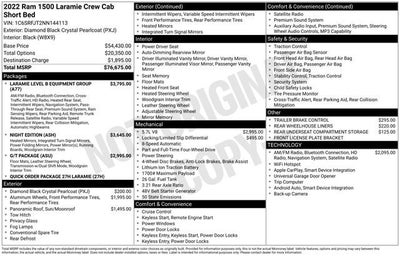 2022 RAM 1500 Laramie Crew Cab 4x4 5'7" Box