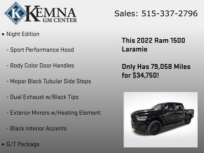 2022 RAM 1500 Laramie Crew Cab 4x4 5'7" Box