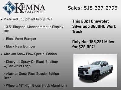 2021 Chevrolet Silverado 3500 HD WT
