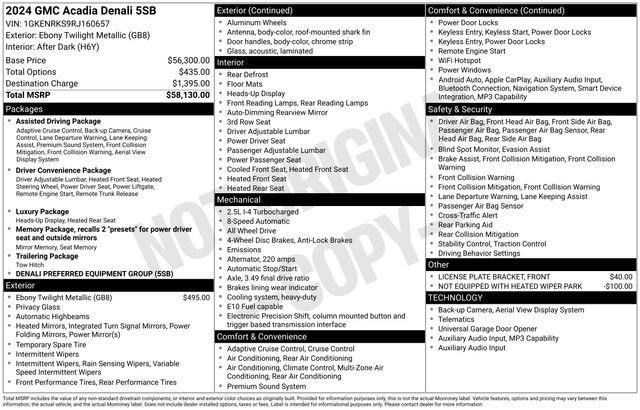 2024 GMC Acadia Denali