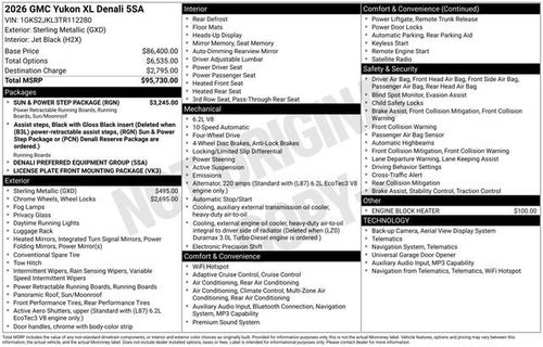 2026 GMC Yukon XL Denali