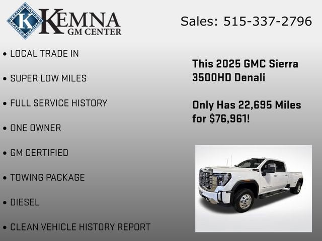 2025 GMC Sierra 3500 HD Denali DRW