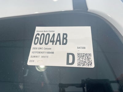 2026 GMC Canyon Elevation