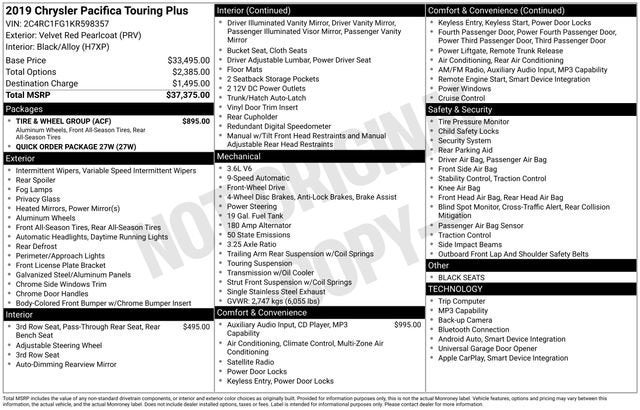 2019 Chrysler Pacifica Touring Plus