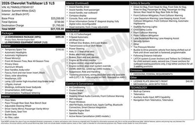 2026 Chevrolet Trailblazer LS